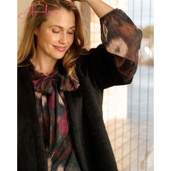 FOS Gilet Lia Alpaca 7878 Zwart FOS Gilet Lia Alpaca 7878 Zwart